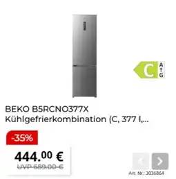 MediaMarkt BEKO B5RCNO377X Kühlgefrierkombination Angebot