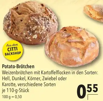 CITTI Markt Potato Brötchen Angebot