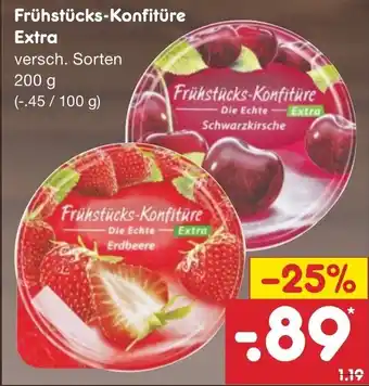 Netto Marken-Discount Frühstücks Konfitüre Extra 200g Angebot