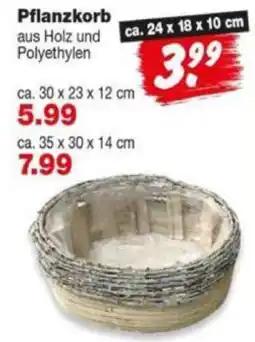 Repo Markt Pflanzkorb aus Holz und Polyethylen Angebot