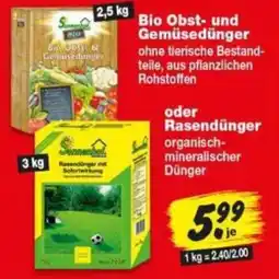 Repo Markt Sonnenschein Bio Obst- und Gemüsedünger Angebot