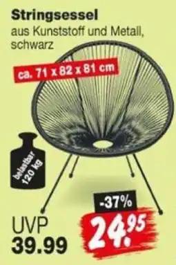 Repo Markt Stringessel aus Kunststoff und Metall, schwarz Angebot