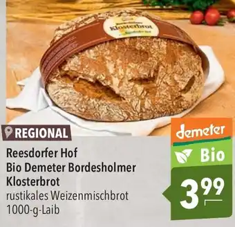 CITTI Markt Reesdorfer Hof Bio Demeter Bordesholmer Klosterbrot Angebot