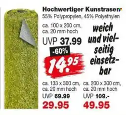 Repo Markt Hochwertiger Kunstrasen Angebot