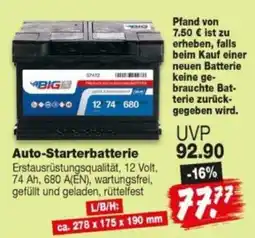 Repo Markt BIG Auto-Starterbatterie Angebot