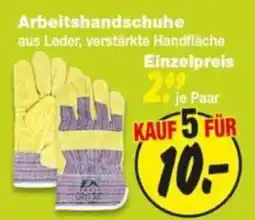 Repo Markt Arbeitshandschuhe aus Leder, verstärkte Handfläche Angebot