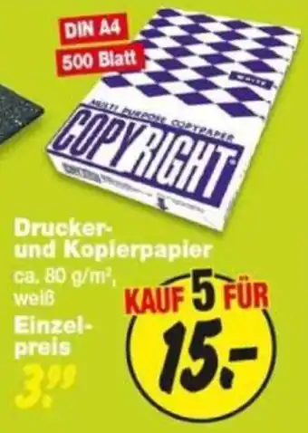 Repo Markt Drucker- und Kopierpapier Angebot
