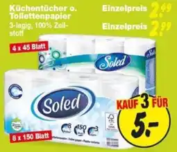 Repo Markt Soled Küchentücher o. Toilettenpapier Angebot