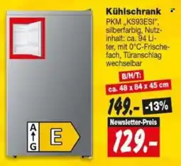 Repo Markt Kühlschrank PKM „KS93ESI“ Angebot