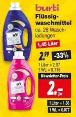Repo Markt burti Flüssig-waschmittel Angebot