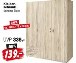 Repo Markt Kleiderschrank Sonoma Eiche Angebot