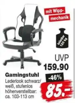 Repo Markt Gamingstuhl Lederlook schwarz/weiß Angebot
