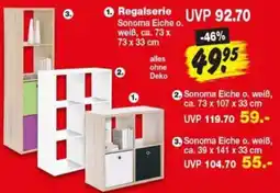 Repo Markt Regalserie Sonoma Eiche o. weiß Angebot