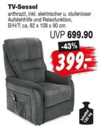 Repo Markt TV-Sessel anthrazit Angebot