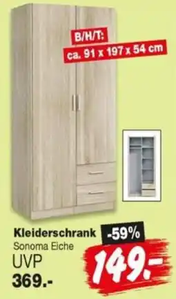 Repo Markt Kleiderschrank Sonoma Eiche Angebot