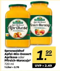 Netto Spreewaldhof apfel-mix-dessert aprikose oder pfirsich-maracuja Angebot