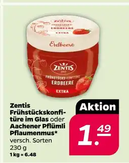 Netto Zentis frühstückskonfitüre im glas oder aachener pflümli pflaumenmus Angebot