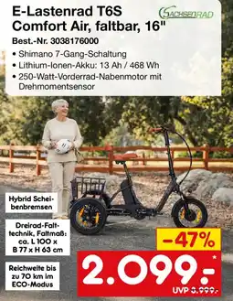 Netto Marken-Discount E-Lastenrad T6S Comfort Air, faltbar, 16" Angebot