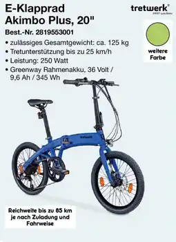 Netto Marken-Discount tretwerk E-Klapprad Akimbo Plus, 20" Angebot