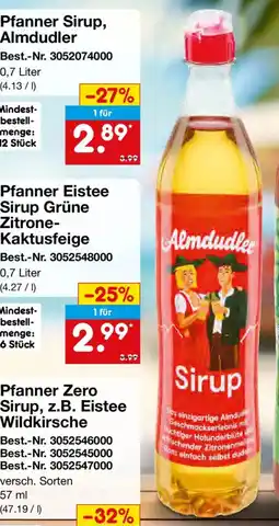 Netto Marken-Discount Pfanner Sirup, Almdudler Angebot