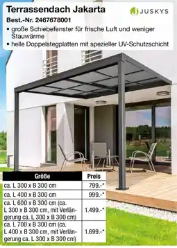 Netto Marken-Discount Terrassendach Jakarta JUSKYS Angebot