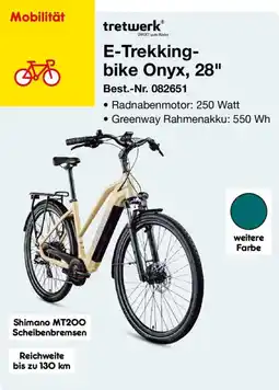 Netto Marken-Discount tretwerk E-Trekkingbike Onyx, 28" Angebot