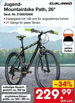 Netto Marken-Discount Jugend-Mountainbike Path, 26" GALANO Angebot