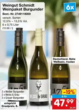 Netto Marken-Discount Weingut Schmidt Weinpaket Burgunder Angebot