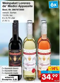 Netto Marken-Discount Weinpaket Lorenzo de' Medici Appassite Angebot