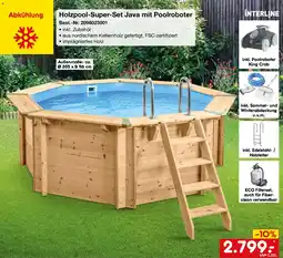Netto Marken-Discount Interline Holzpool-Super-Set Java mit Poolroboter Angebot