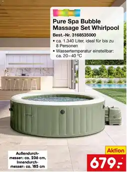 Netto Marken-Discount Pure Spa Bubble Massage Set Whirlpool Angebot