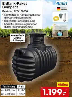 Netto Marken-Discount Erdtank-Paket Compact 4rain Angebot