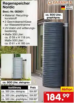 Netto Marken-Discount Garantia Regenspeicher Nordic Angebot