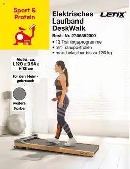 Netto Marken-Discount Elektrisches Laufband DeskWalk LETIX Angebot