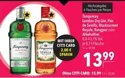 CITTI Markt Tanqueray London Dry Gin, Flor de Sevilla, Blackcurrent Royale, Rangpur oder Alkoholfrei Angebot