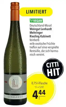 CITTI Markt Mehringer Riesling Kabinett Angebot