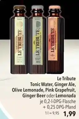 CITTI Markt Le Tribute Tonic Water, Ginger Ale, Olive Lemonade, Pink Grapefruit, Ginger Beer oder Lemonada Angebot