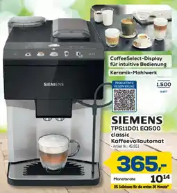 Euronics Berlet SIEMENS TP511D01 EQ500 classic Kaffeevollautomat Angebot