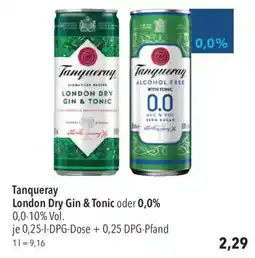 CITTI Markt Tanqueray London Dry Gin & Tonic Angebot