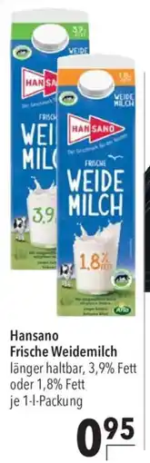 CITTI Markt Hansano Frische Weidemilch Angebot