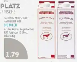 Edeka Struve BAUERNGEMEINSCHAFT HAMFELDER HOF BIO MILCH Angebot