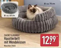 Aldi Nord CACHET & ROMEO Haustierbett mit Wendekissen Angebot