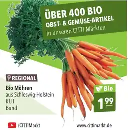 CITTI Markt Bio Möhren Angebot