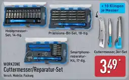 Aldi Nord WORKZONE Cuttermesser/Reparatur-Set Angebot