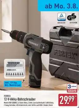 Aldi Nord FERREX 12-V-Akku-Bohrschrauber Angebot
