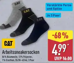 Aldi Nord CAT Arbeitssneakersocken Angebot