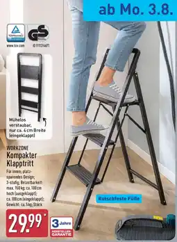 Aldi Nord WORKZONE Kompakter Klapptritt Angebot