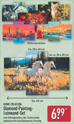 Aldi Nord HOME CREATION Diamond-Painting-Leinwand-Set Angebot
