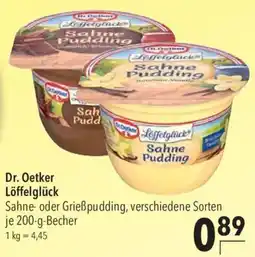CITTI Markt Dr. Oetker Löffelglück Sahne- oder Grießpudding Angebot