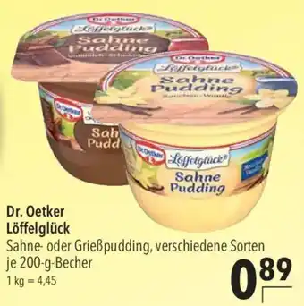 CITTI Markt Dr. Oetker Löffelglück Sahne- oder Grießpudding Angebot